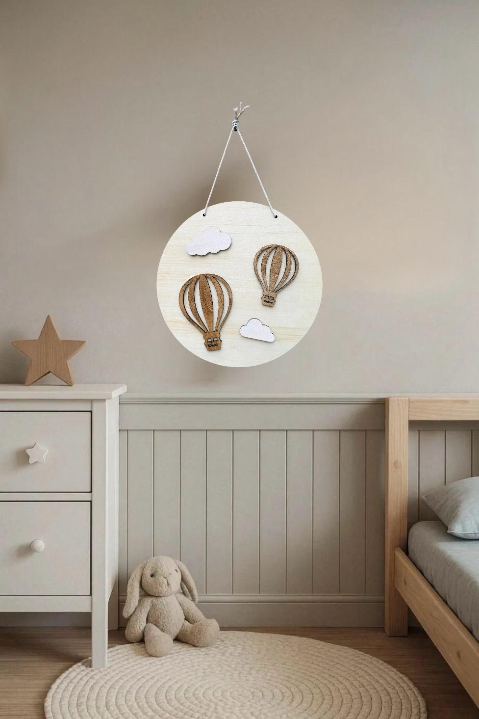 Wanddecoratie | Rond | Luchtballon