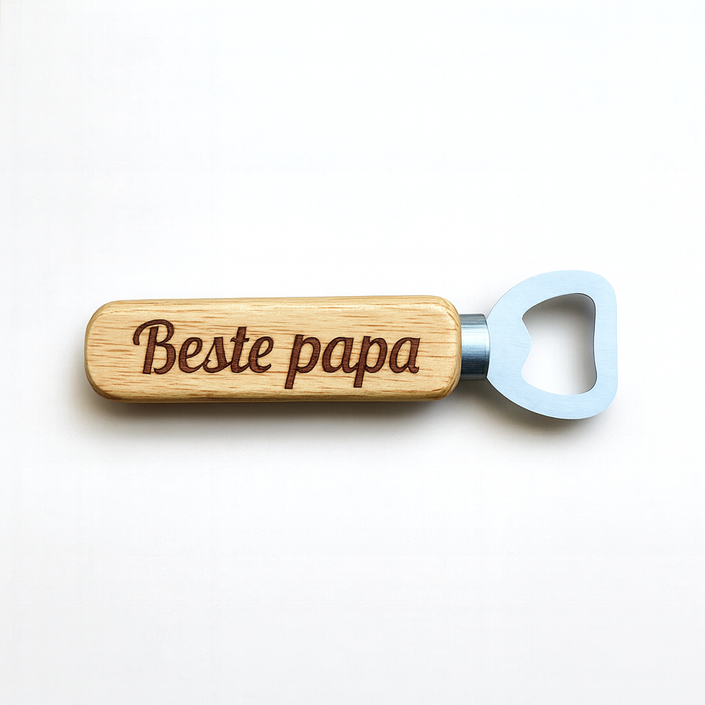 Houten bieropener