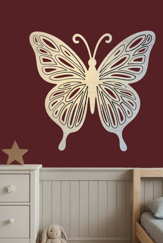 wanddecoratie vlinder hout