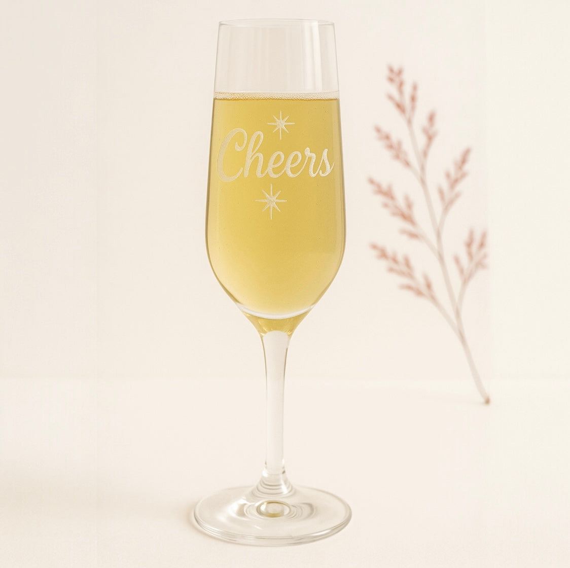 Champagne glas graveren