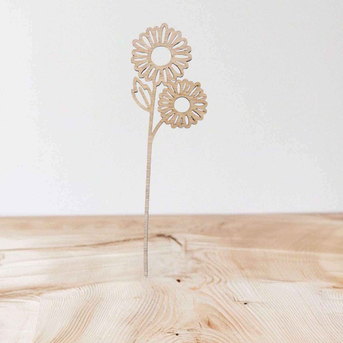 Houten bloem gesneden