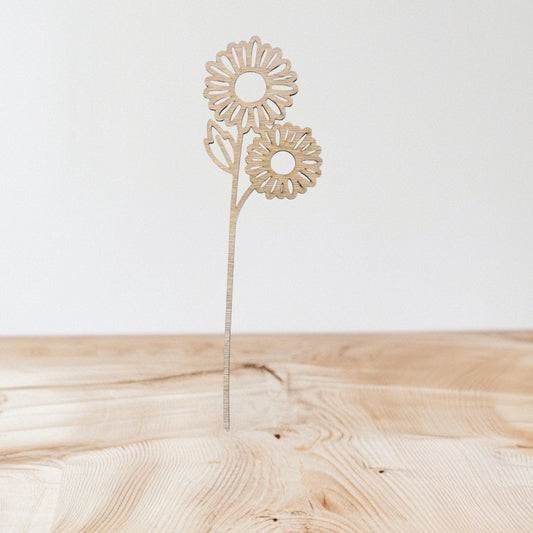 Houten bloem gesneden