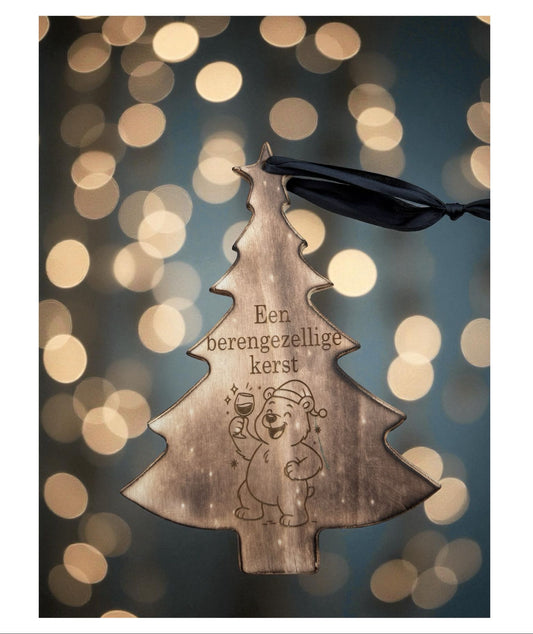 Decoratie kerstboom hout