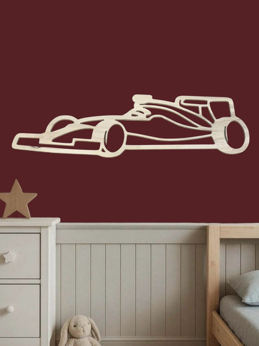wanddecoratie raceauto
