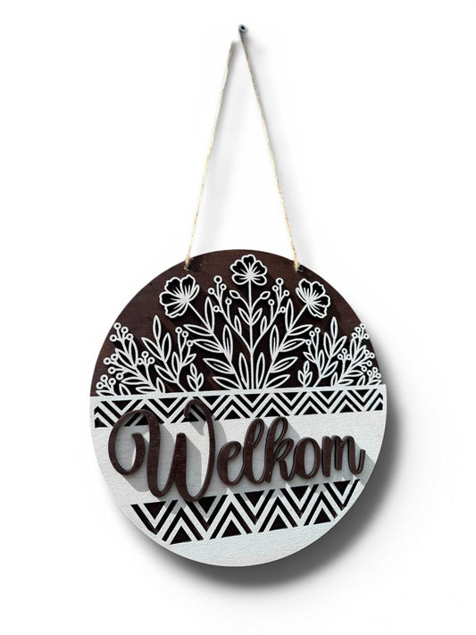 Decoratiebord 'Welkom'