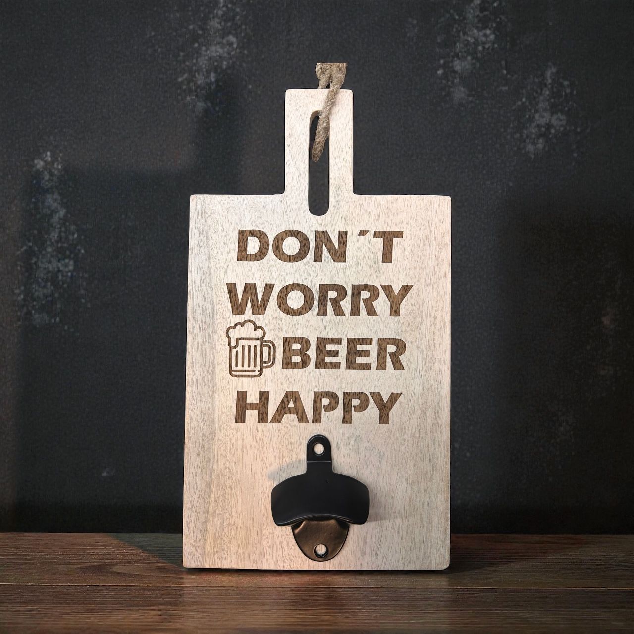 Plankje met bieropener