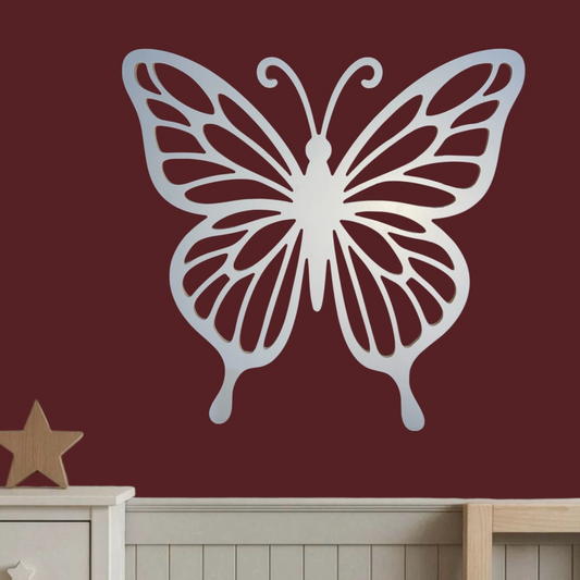 Wanddecoratie XL Vlinder wit